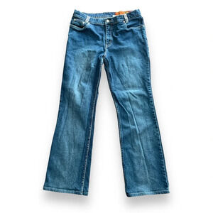 LAWMAN Vintage Embellished Western Cowgirl Semi Flare Denim Jeans Size 32